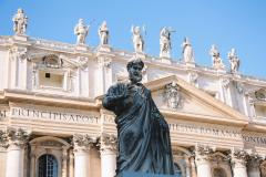 St. Peter statue outside at the Vatican