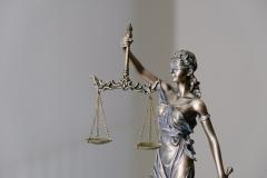 Statue of Justice with scales